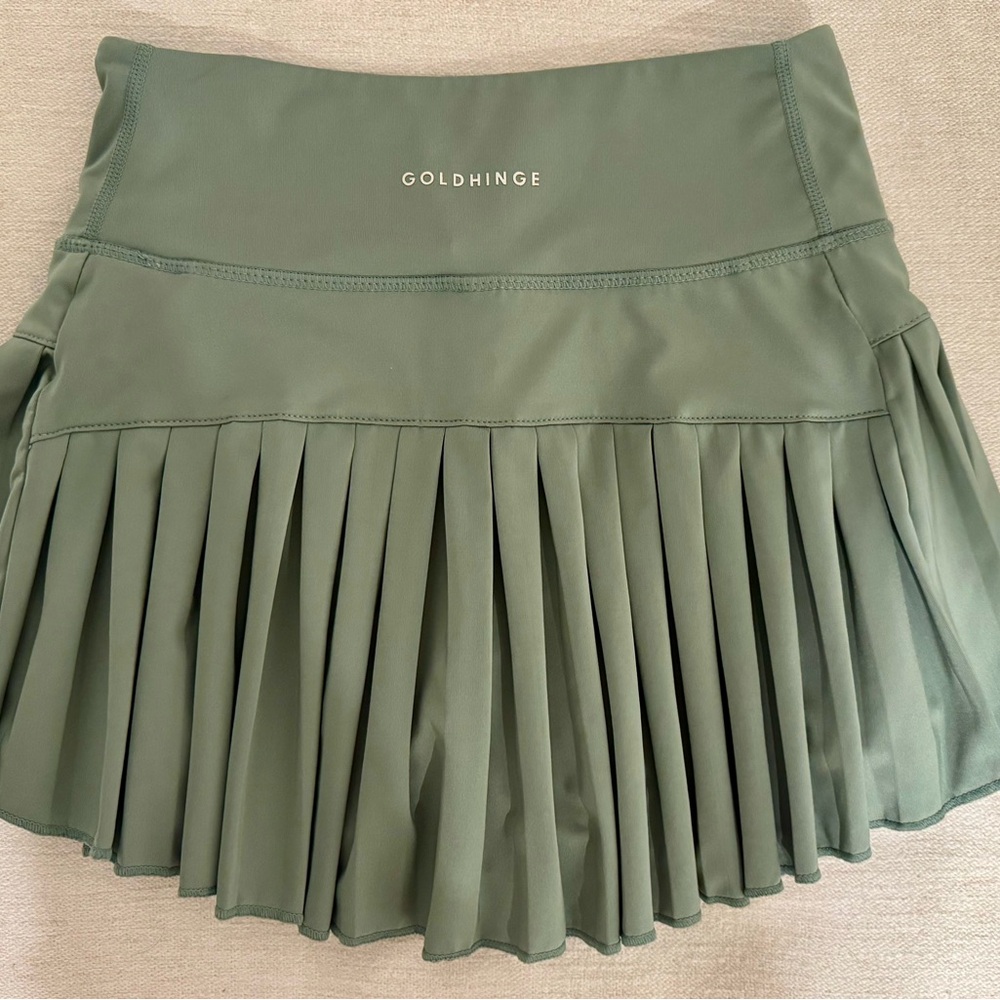 *NWOT* Goldhinge Pleated Tennis Skirt Skort Green Size XS